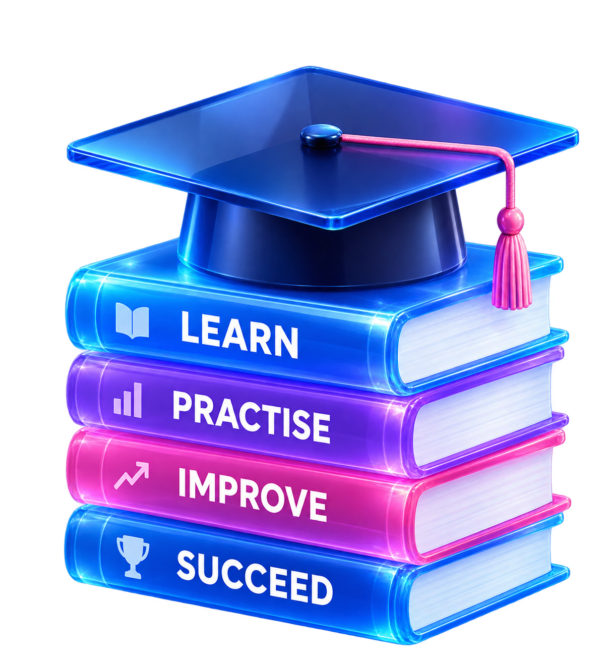 ThunderStudy books and graduation cap
